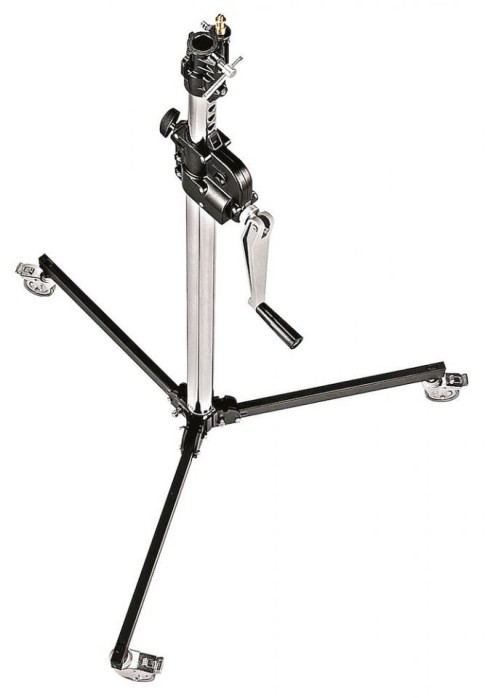Manfrotto Low Base 2 Section Wind Up Stand with Braked Wheels 6 Feet 083NWLB
