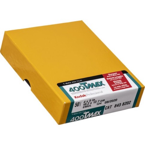 Kodak Professional T-Max 400 Black And White Negative Film 4 x 5inches 50 Sheets, 8438202