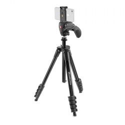 Manfrotto Compact Action Smart with Hybrid Head and Phone Clamp Black, MKSCOMPACTACNBK