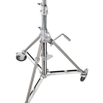 Avenger Wind Up Stand 29 with Low Base and Braked Wheels Chrome Plated and Stainless 9.5 Feet, B6029X