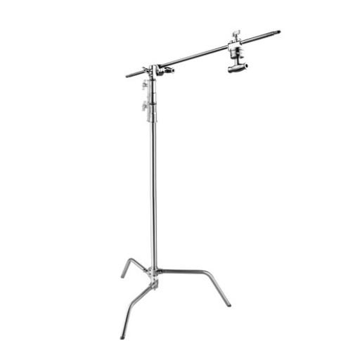 E-Image LCS-02, 7.5 Feet Photography Light C-Stand, Detachable Base, Grip Kit & Extension Arm with Payload 20 Kg