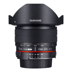 Samyang 8mm F3.5 UMC Fisheye CS II Lens Nikon F-AE, SY8MBK28-N