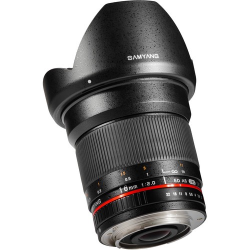 Samyang 16mm F 2.0 ED AS UMC CS Lens for Fujifilm X Mount, SY16M-FX