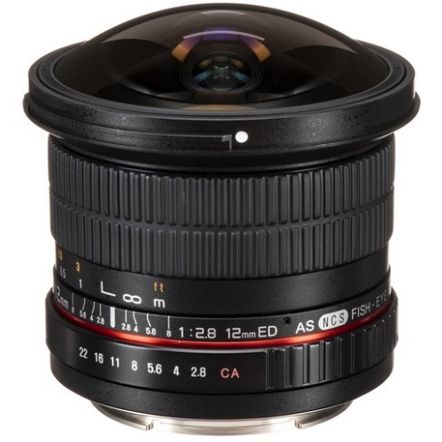 Samyang 12mm F 2.8 ED AS NCS Fisheye Lens for Canon EF Mount, SY12M-C