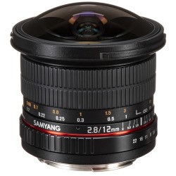 Samyang 12mm F 2.8 ED AS NCS Fisheye Lens for Canon EF Mount, SY12M-C