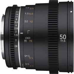 Samyang 50mm T1.5 VDSLR MK2 Cine Lens E Mount, SASYDSX50E