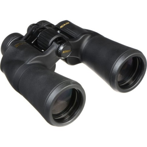 Nikon Aculon A211 Binoculars Black 12x50 with Carrying Case, Neck Strap, Ocular Rainguard & Lens Cap