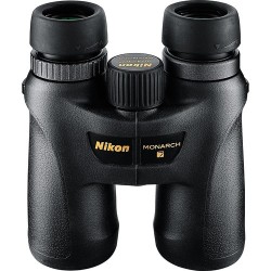Nikon Monarch 7 Binoculars 10x42 ATB Black with Neck Strap, Carrying Case, Rainguard & Objective Lens Cap