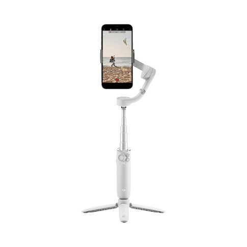 DJI OM 5 Athens Grey Handheld 3-Axis Smartphone Gimbal Stabilizer with Grip Tripod & Built-in Extension Rod, Osmo Mobile OM5
