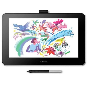 Wacom One Digital Drawing Tablet with Screen, 13.3 Inch Graphics Display for Art, Animation & Online Teaching DTC133W0C