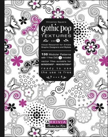 GOTHIC POP TEXTURES VOL.1 Book (Arkivia) , Gothic Pop Patterns Design Book