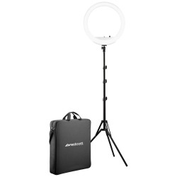 Westcott 18 Inch Bi-Color LED Ring Light Kit with Batteries and Stand
