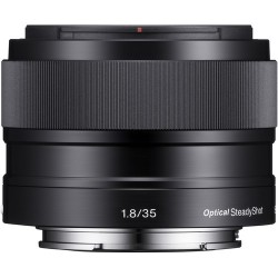 Sony E 35mm f/1.8 OSS Lens | E-Mount, Interchangable Lens, Circular Aperture, Lens Hood Included