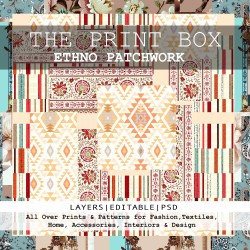 Print Box – Ethno Patchwork | Ethnic Textile Patterns & Patchwork Deco Collection of Prints