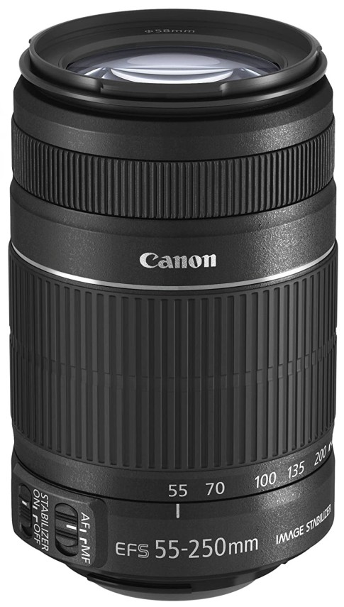 Canon EF-S 55-250mm f/4-5.6 IS II Telephoto Zoom Lens for DSLR Camera (Black)