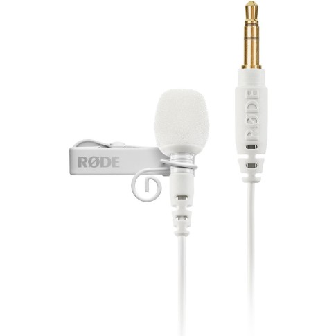 Rode Lavalier GO White, Omnidirectional Professional-Grade Lavalier Microphone, Wearable, 3.5mm TRS Connector