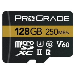 ProGrade Digital 128GB UHS-II microSDXC Memory Card with SD Adapter
