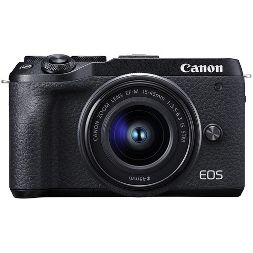 Canon EOS M6 Mark II Mirrorless Camera with 15-45mm Lens and EVF (Black)