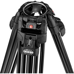 Manfrotto 608 Nitrotech Fluid Head with 645 FAST Twin Aluminum Tripod System and Bag