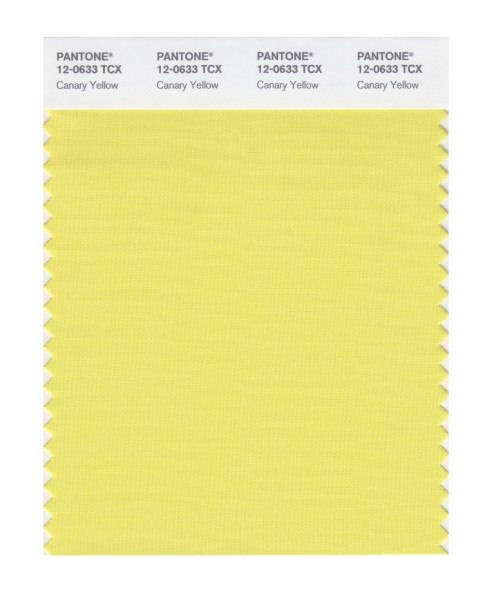 Pantone 12-0633 TCX Swatch Card Canary Yellow