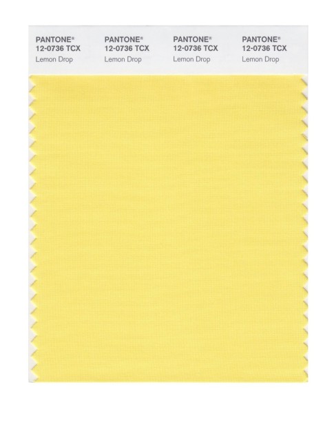 Pantone 12-0736 TCX Swatch Card Lemon Drop