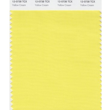 Pantone 12-0738 TCX Swatch Card Yellow Cream