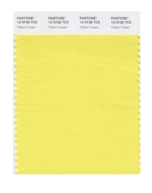 Pantone 12-0738 TCX Swatch Card Yellow Cream