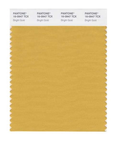 Pantone 16-0947 TCX Swatch Card Bright Gold