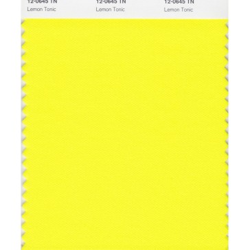 Pantone 12-0645 TN Lemon Tonic Nylon Brights Swatch Card