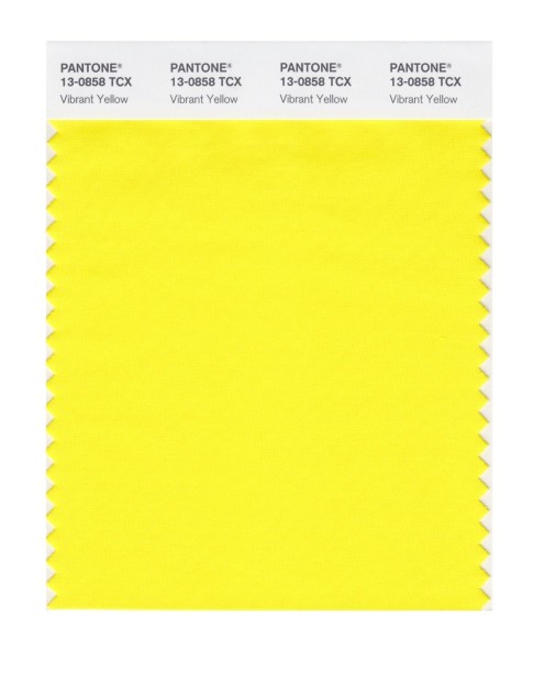 Pantone 13-0858 TCX Swatch Card Vibrant Yello