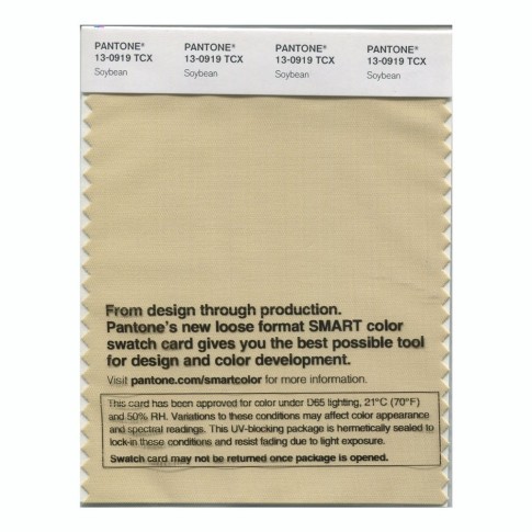 Pantone 13-0919 TCX Swatch Card Soybean
