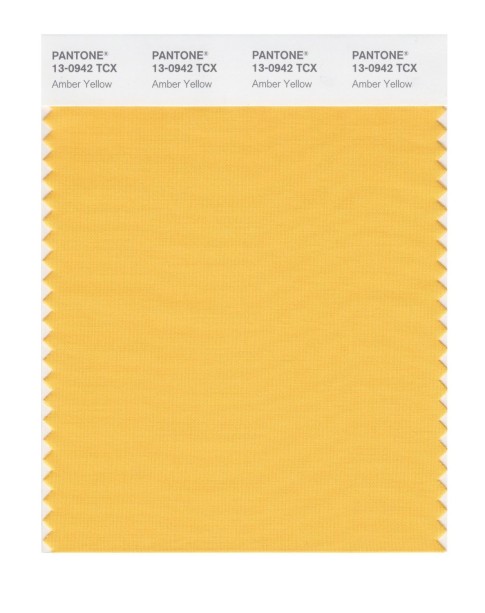 Pantone 13-0942 TCX Swatch Card Amber Yellow