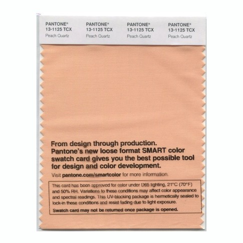 Pantone 13-1125 TCX Swatch Card Peach Quartz