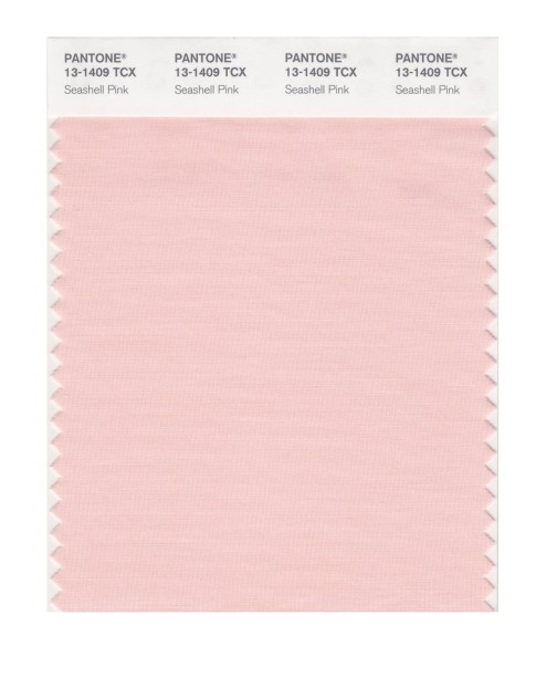 Pantone 13-1409 TCX Swatch Card Seashell Pink