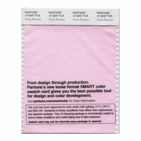 Pantone 13-3207 TCX Swatch Card Cherry Blossom