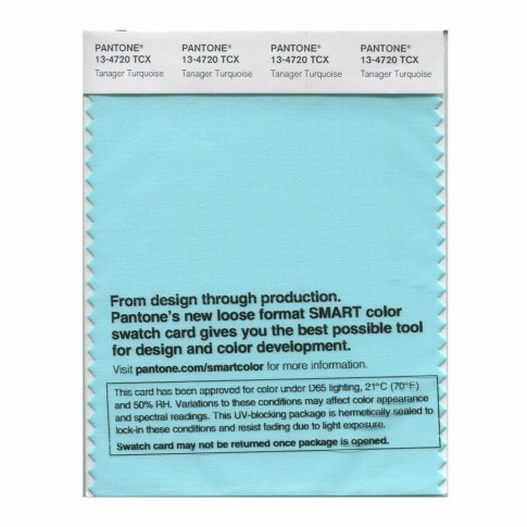 Pantone 13-4720 TCX Swatch Card Tanager Turquois