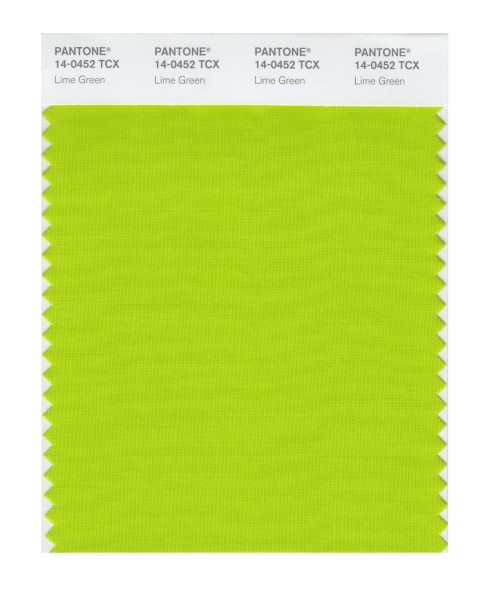Pantone 14-0452 TCX Swatch Card Lime Green