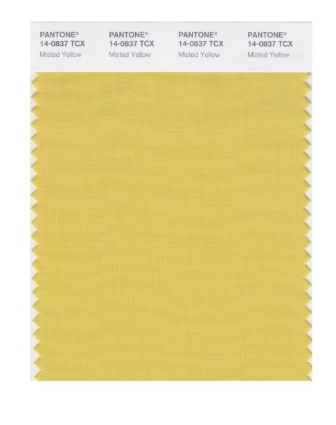 Pantone 14-0837 TCX Swatch Card Misted Yellow