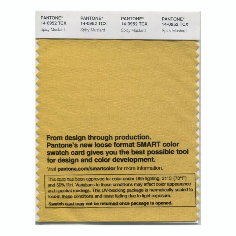 Pantone 14-0952 TCX Swatch Card Spicy Mustard