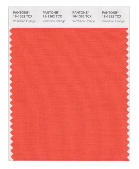 Pantone 16-1362 TCX Swatch Card Verm Orange