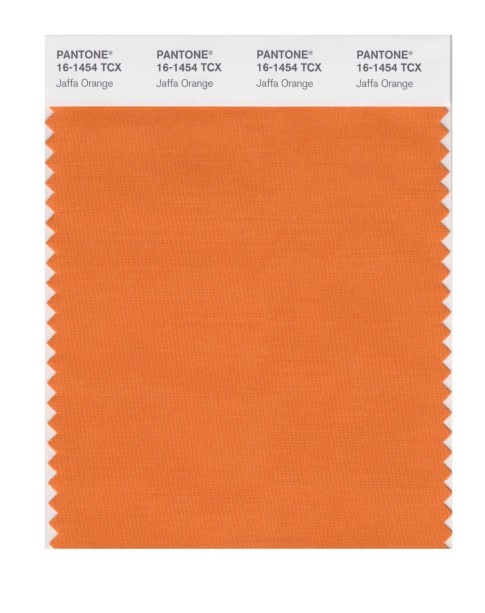 Pantone 16-1454 TCX Swatch Card Jaffa Orange