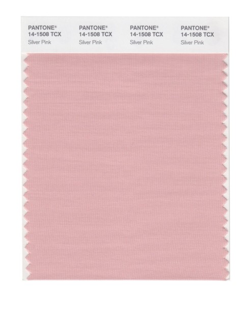 Pantone 14-1508 TCX Swatch Card Silver Pink