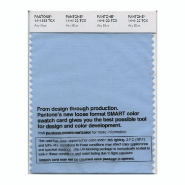 Pantone 14-4122 TCX Swatch Card Airy Blue