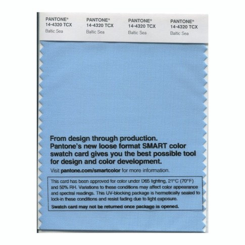Pantone 14-4320 TCX Swatch Card Baltic Sea