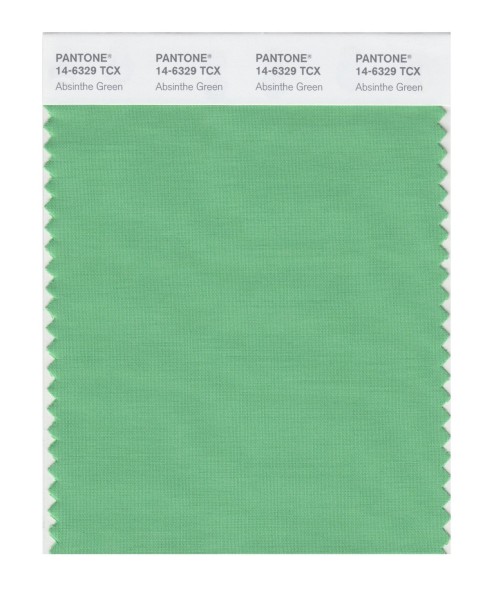 Pantone 14-6329 TCX Swatch Card Absinthe Green
