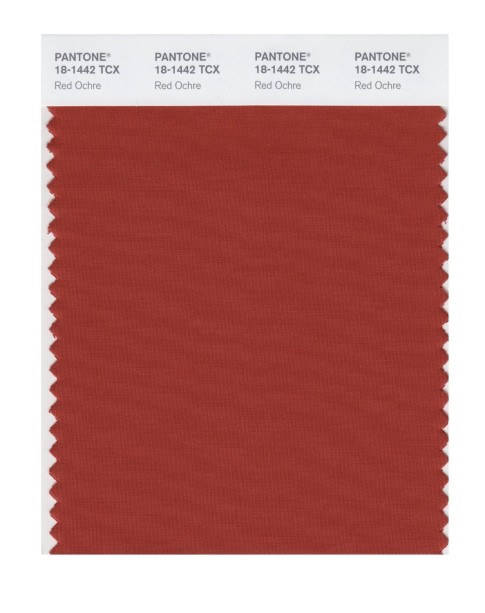 Pantone 18-1442 TCX Swatch Card Red Ochre