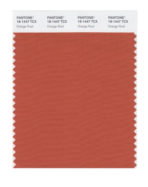 Pantone 18-1447 TCX Swatch Card Orange Rust