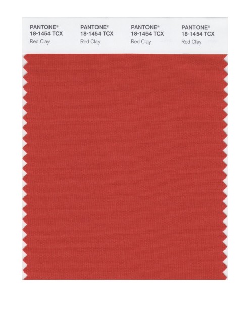 Pantone 18-1454 TCX Swatch Card Red Clay