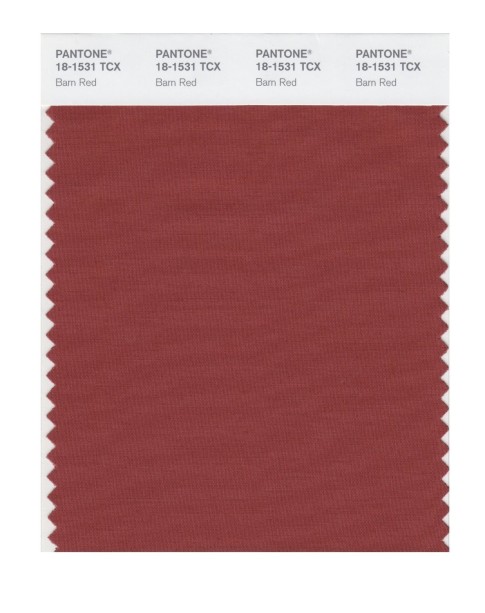 Pantone 18-1531 TCX Swatch Card Barn Red