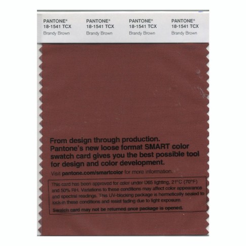 Pantone 18-1541 TCX Swatch Card Brandy Brown